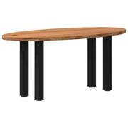 vidaXL Eettafel 220x100x74 cm ovaal massief eikenhout lichtbruin