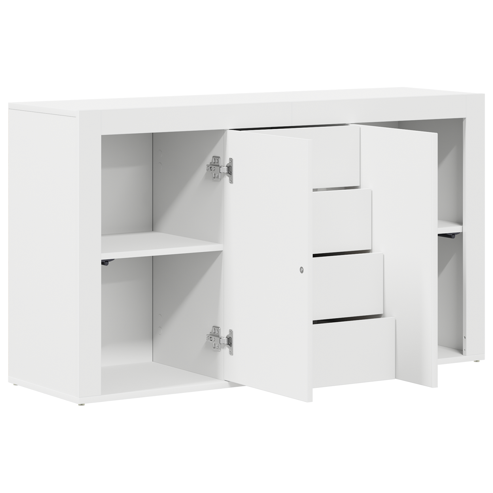 vidaXL Witte Dressoir Wit Hout 120 x 36 x 69 cm Opslag Witte Dressoir