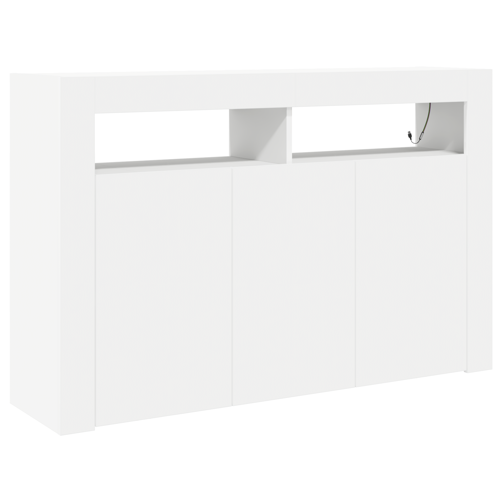 vidaXL Witte Dressoir Wit Samengesteld hout 116 x 30 x 75 cm Modern