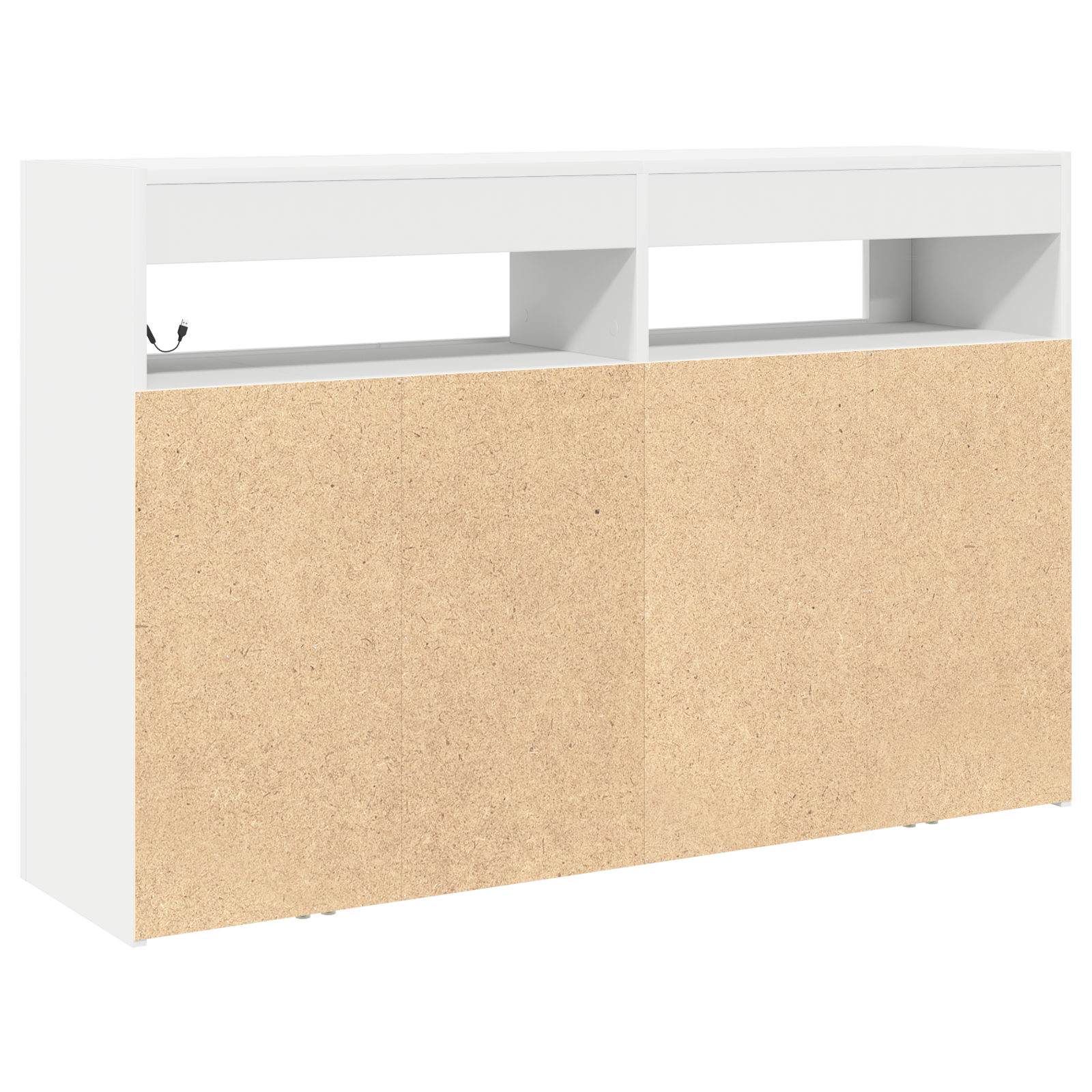 vidaXL Witte Dressoir Wit Samengesteld hout 116 x 30 x 75 cm Modern
