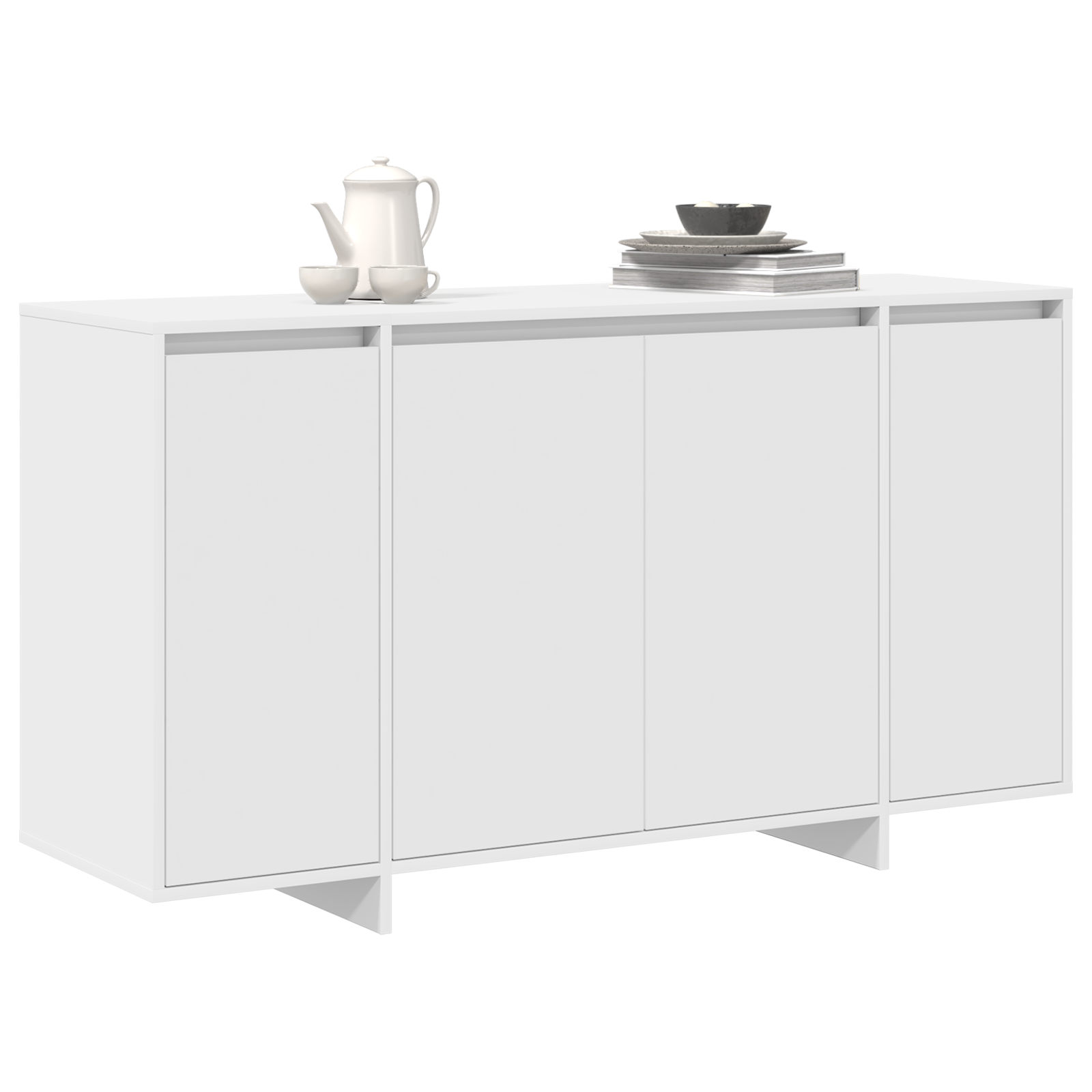 vidaXL Witte Dressoir Wit Hout 135 x 41 x 75 cm Witte Dressoir