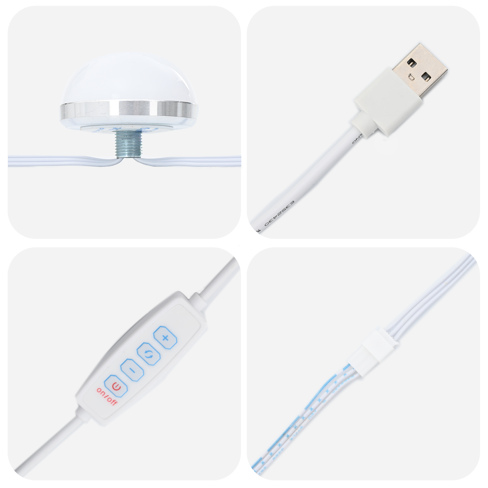 vidaXL 3-delige Kaptafelset bewerkt hout wit