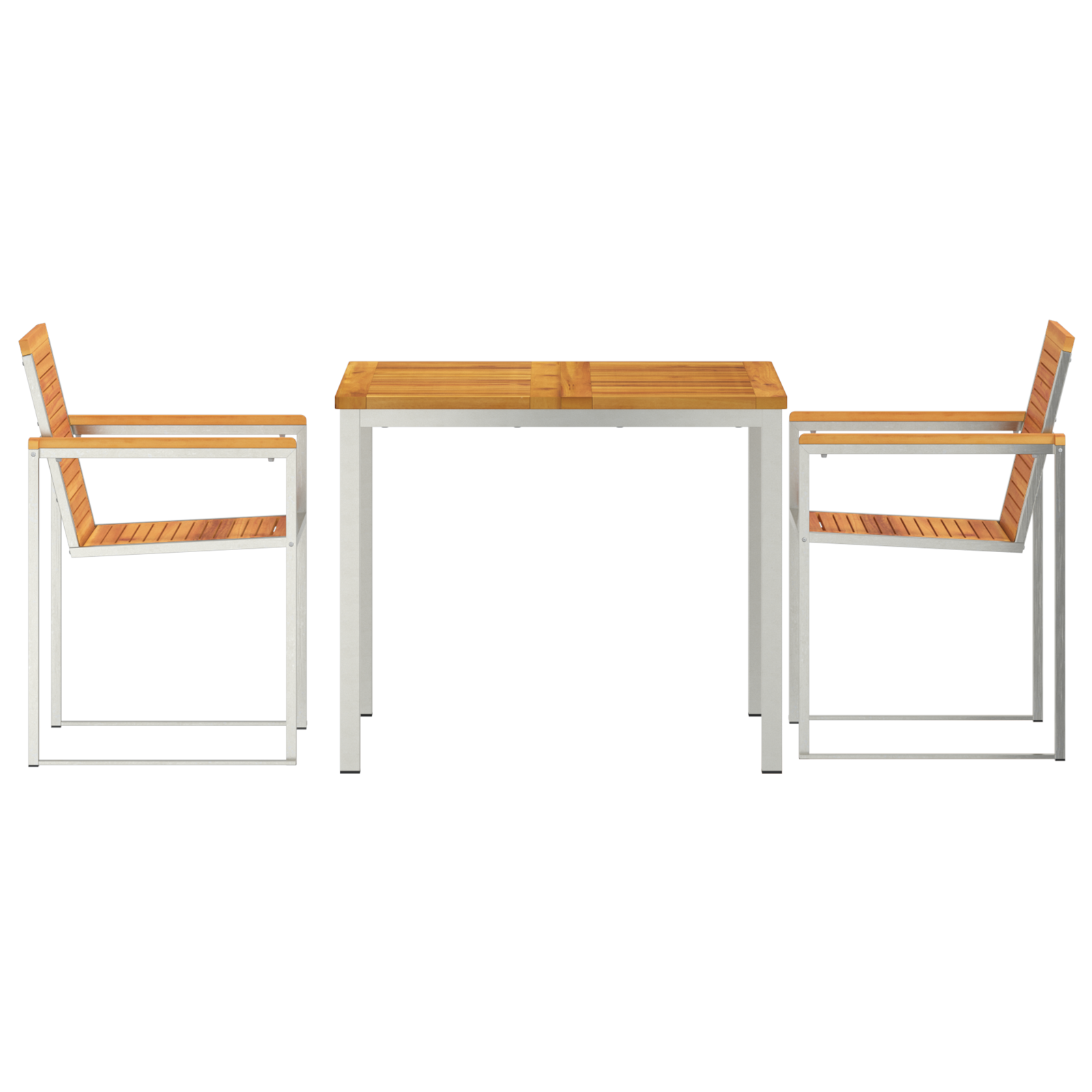 vidaXL 3 delige Tuin Eettafelset Massief Hout Acaciahout