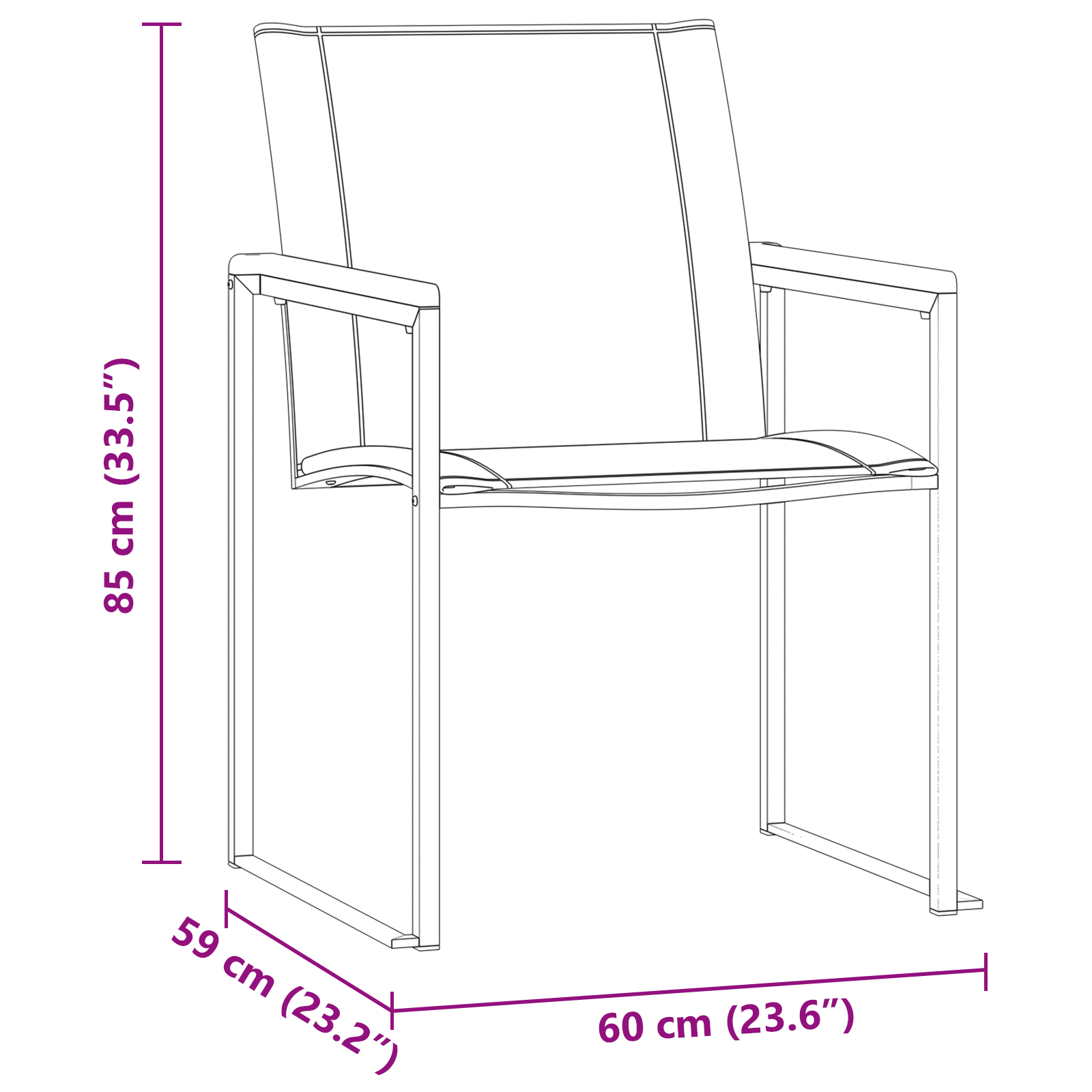 vidaXL 3 Delig Tuin Eetset Massief Hout Acaciahout