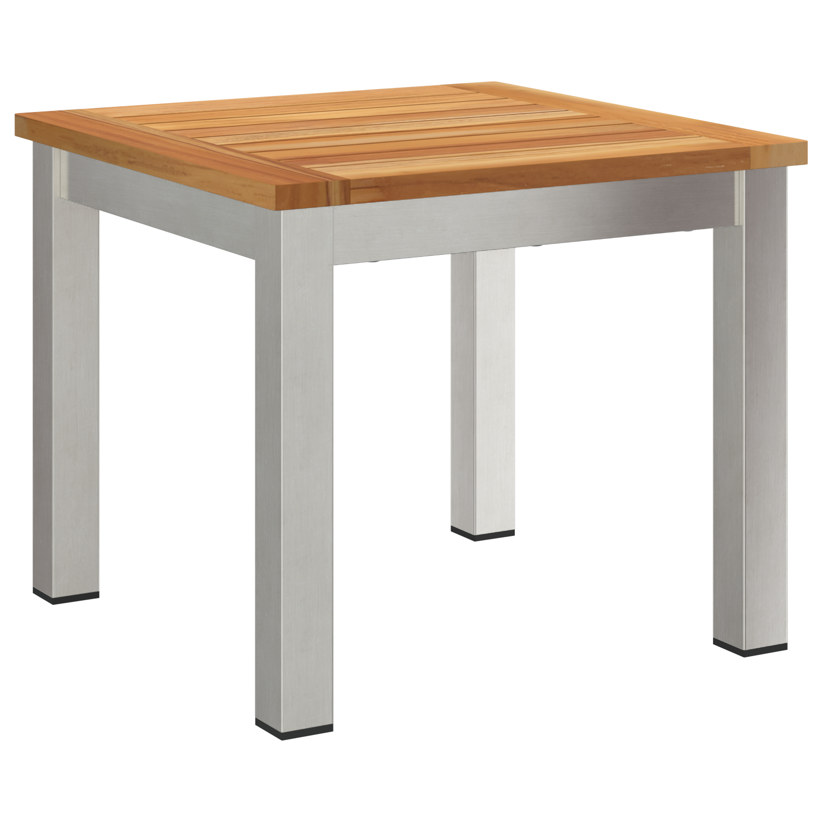 vidaXL Zonnebedden 2 stuks met Tafel Massief Acaciahout