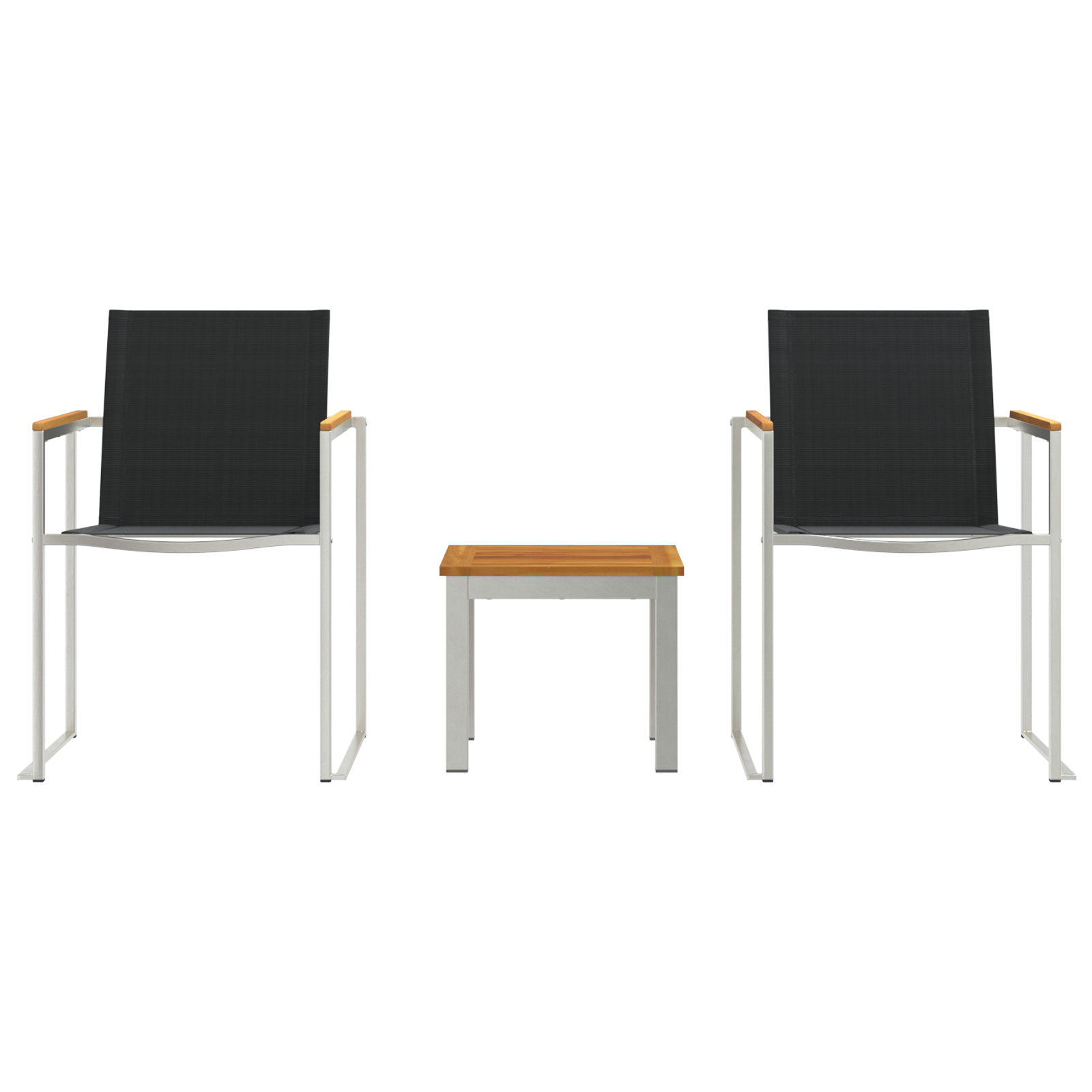 vidaXL Eetstoelen 2 stuks Grijs 60x56x85 cm Massief acaciahout