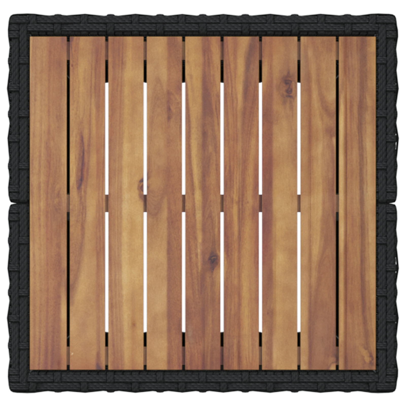 vidaXL 3-delige Tuinbistroset met kussen poly rattan zwart