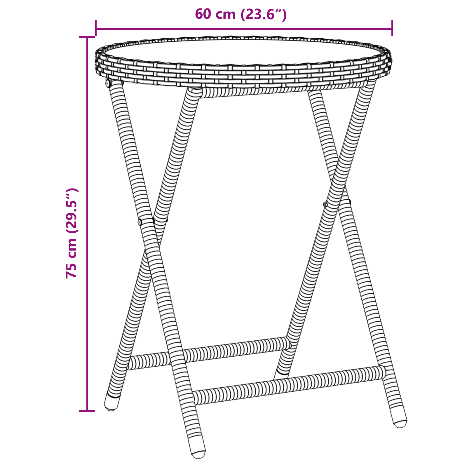vidaXL 3-delige Tuinbistro set met kussens poly rattan zwart