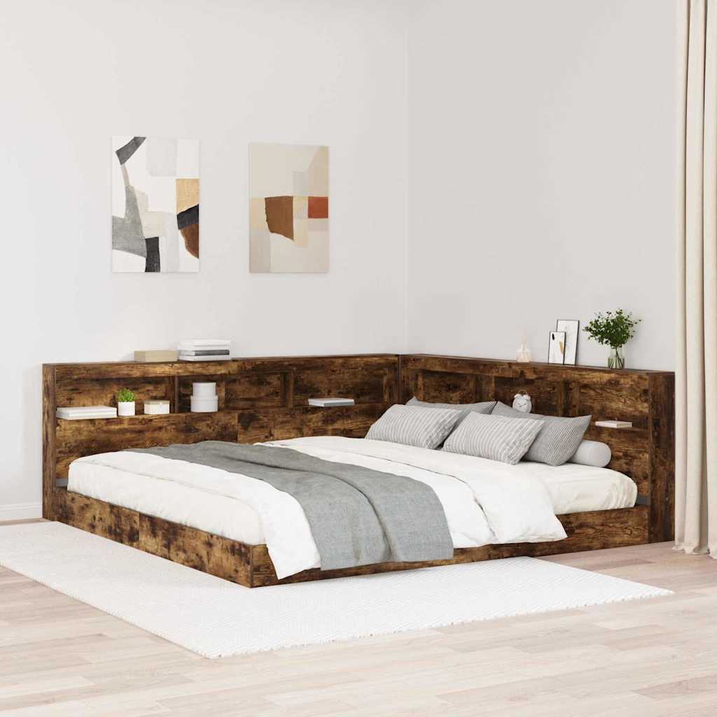 vidaXL Boekenkast Bed Wit 90x200 cm Houtcomposiet