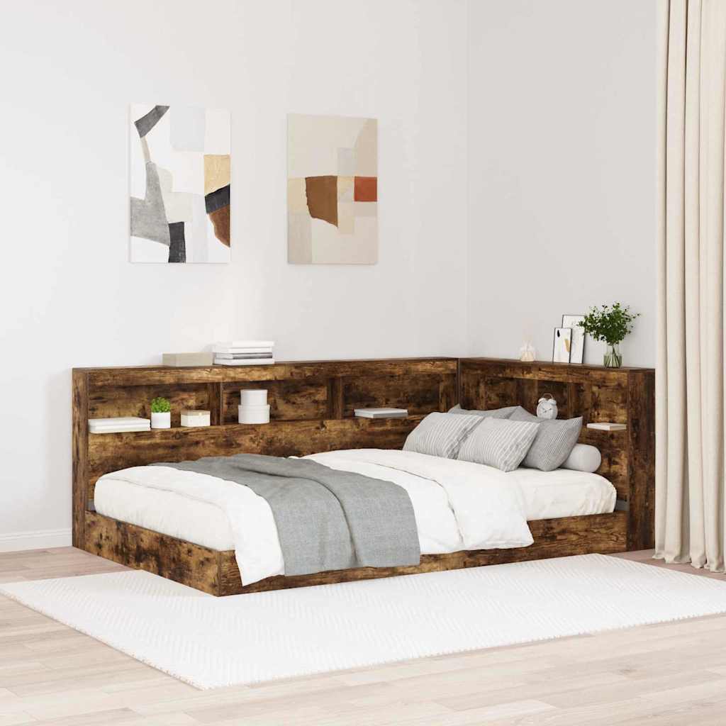 vidaXL Boekenkast Bed Wit 90x200 cm Houtcomposiet