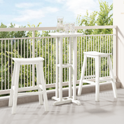 vidaXL 3-delige Tuin Bar Set Wit HDPE