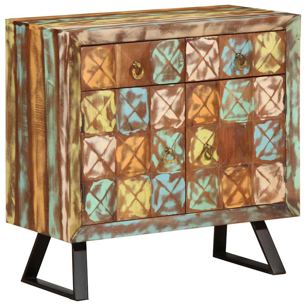 vidaXL Ladekast 70x35x70 cm massief gerecycled hout meerkleurig