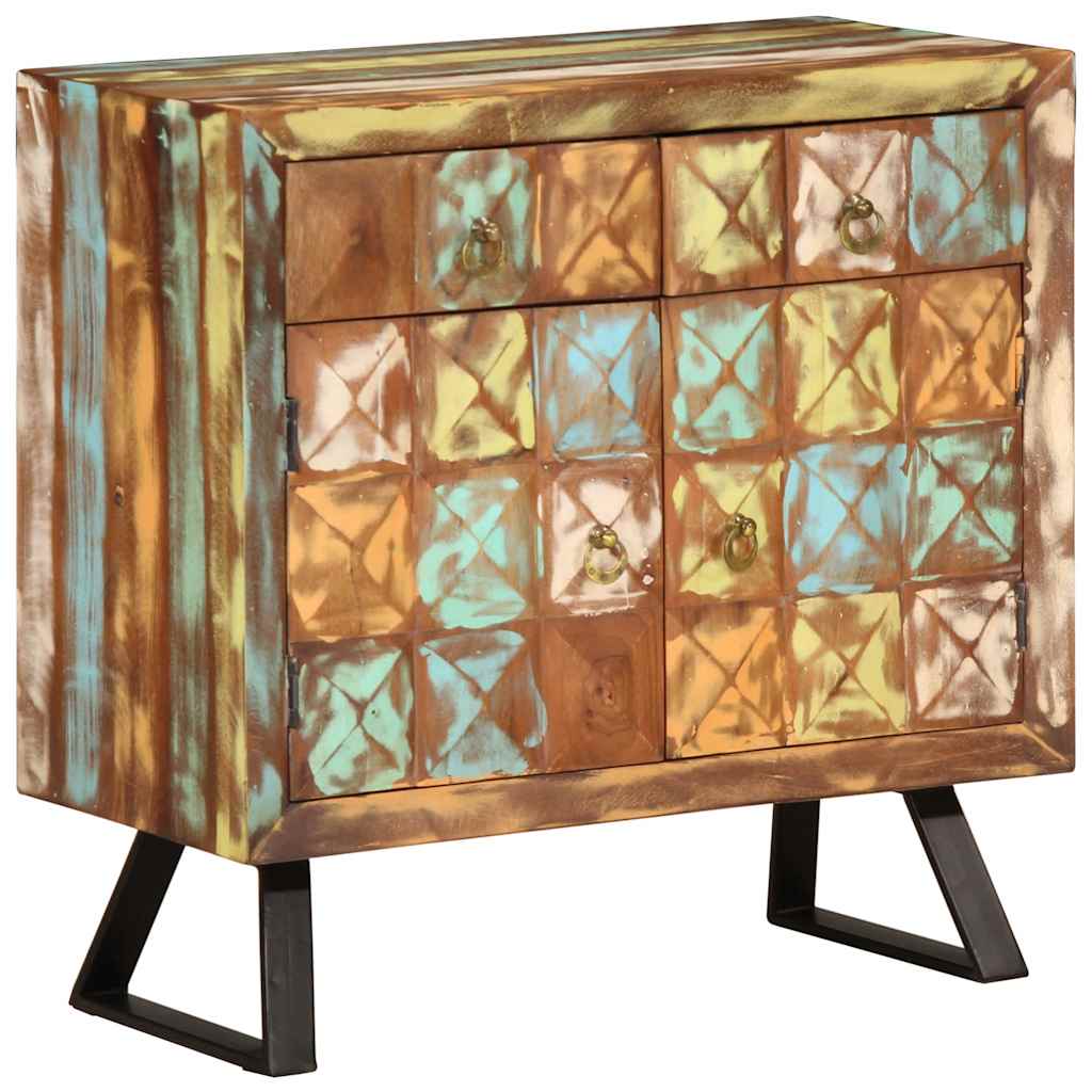 vidaXL Ladekast 70x35x70 cm massief gerecycled hout meerkleurig