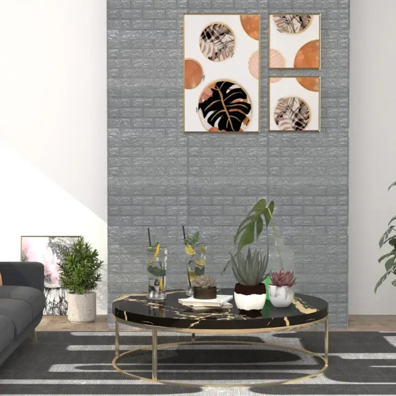 3D bakstenen muurbehang voor een stijlvolle en opvallende inrichting - Antraciet / 40 - Behang