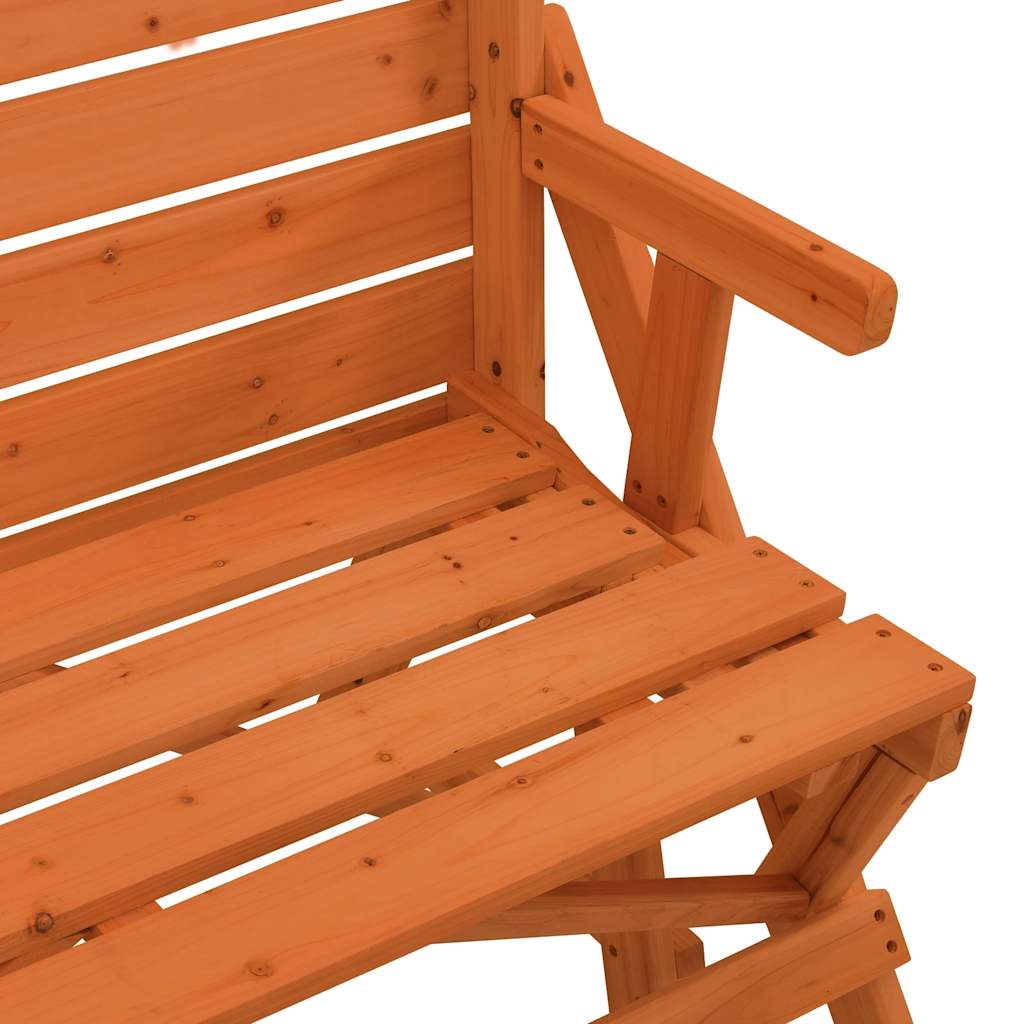 vidaXL Picknicktafel met banken 2-in-1 ombouwbaar massief vurenhout