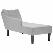 vidaXL Chaise longue met rechterarmleuning stof lichtgrijs
