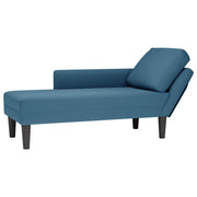 vidaXL Chaise longue met kussen&rechterarmleuning fluweel donkergroen