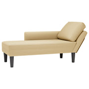 vidaXL Chaise longue met kussen corduroy stof donkergrijs
