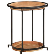 vidaXL Bijzettafel Ø55x60 cm massief mangohout