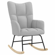 vidaXL Schommelstoel stof lichtgeel