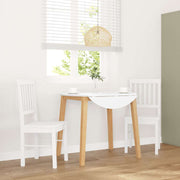 vidaXL Eetkamerstoelen met kussens 2 st massief hout rubber