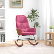 vidaXL Schommelstoel fluweel donkergrijs