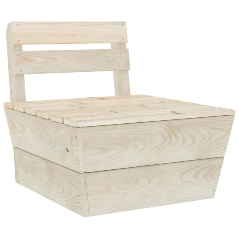 6-delige tuinset van geïmpregneerd vurenhout met tafel en hocker - Tuinsets