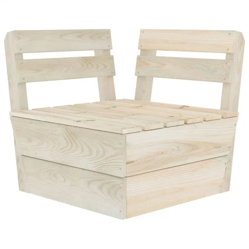 6-delige tuinset van geïmpregneerd vurenhout met tafel en hocker - Tuinsets