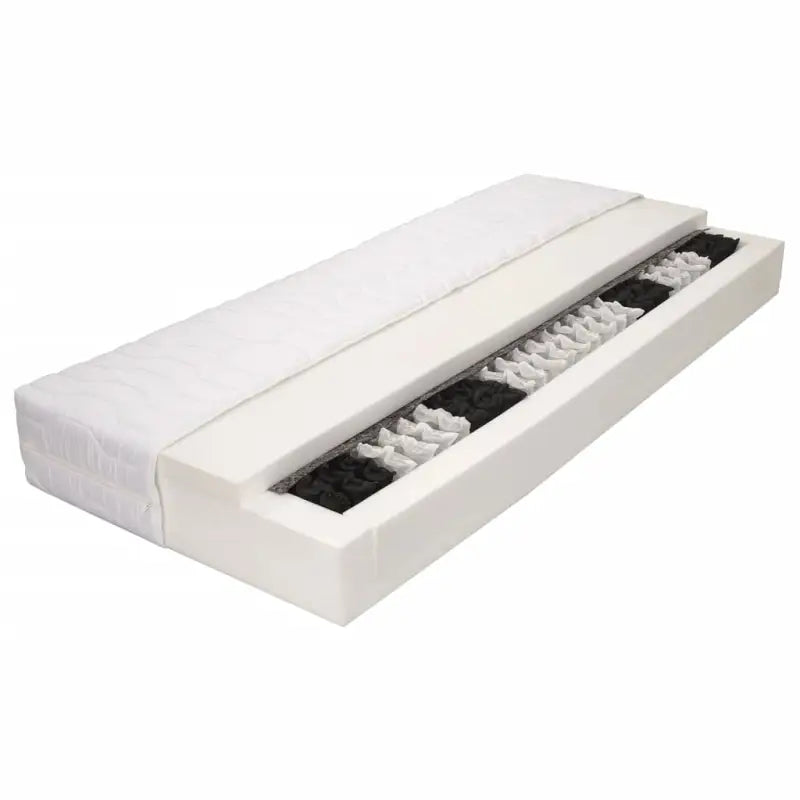 7 Zone matras met goede nachtrust en deelbare rits voor comfort - Wit / 120 x 200 cm / 1 - Matrassen