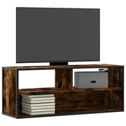 vidaXL Tv-meubel 60x31x39,5 cm bewerkt hout metaal bruin eikenkleurig