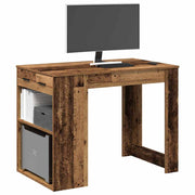 vidaXL Bureau met lade&plank 102x62x77,5 cm bewerkt hout sonoma eiken