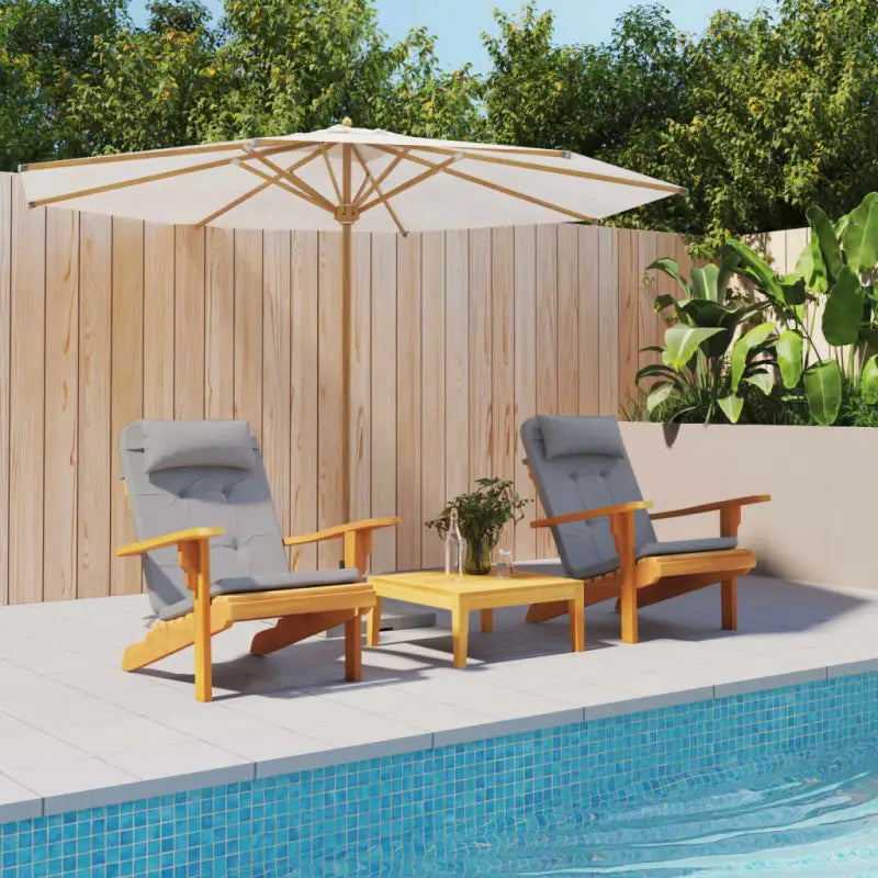 Adirondack stoelkussens in oxford stof voor een frisse uitstraling - Grijs / 2 - Stoelkussens