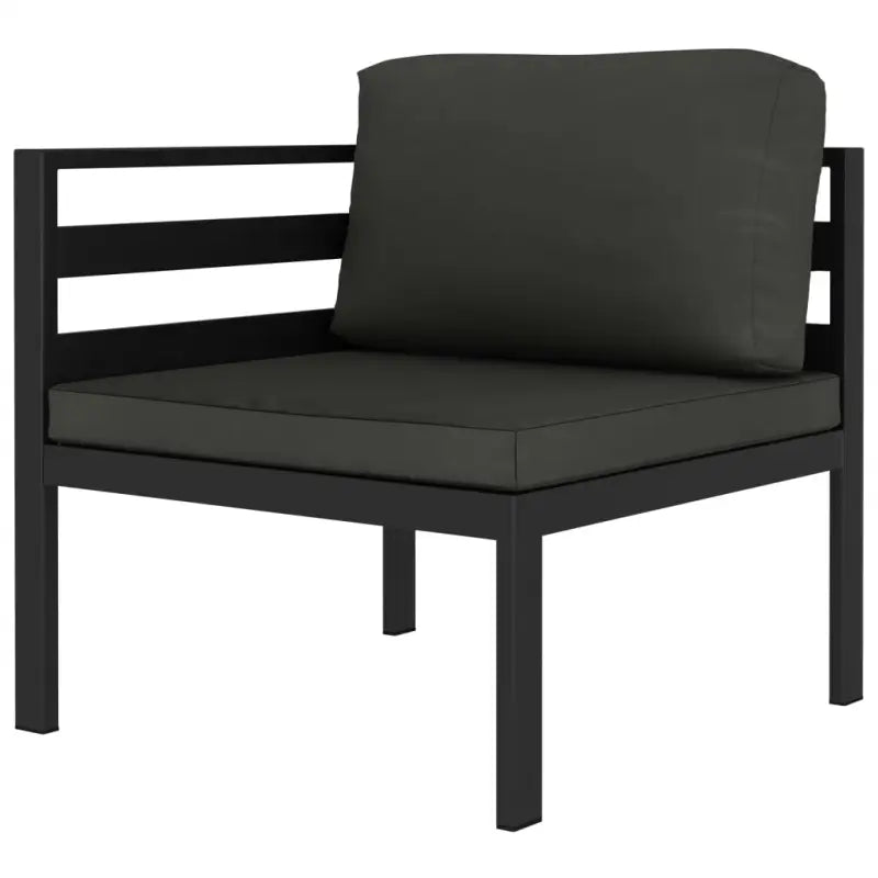 Aluminium loungeset voor stijlvolle en comfortabele tuin ontspanning - 2x hoek + 2x midden - Tuinsets