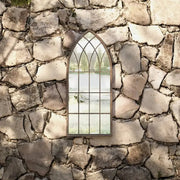 Antieke buitenspiegel van ijzer met roestlook - Spiegels