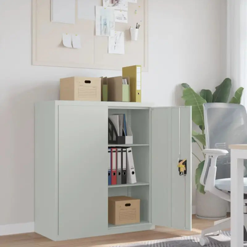 Archiefkast met verstelbare schappen voor stijlvol kantooropslag - Lichtgrijs / 90 x 40 x 105 cm / 1 - Archiefkasten