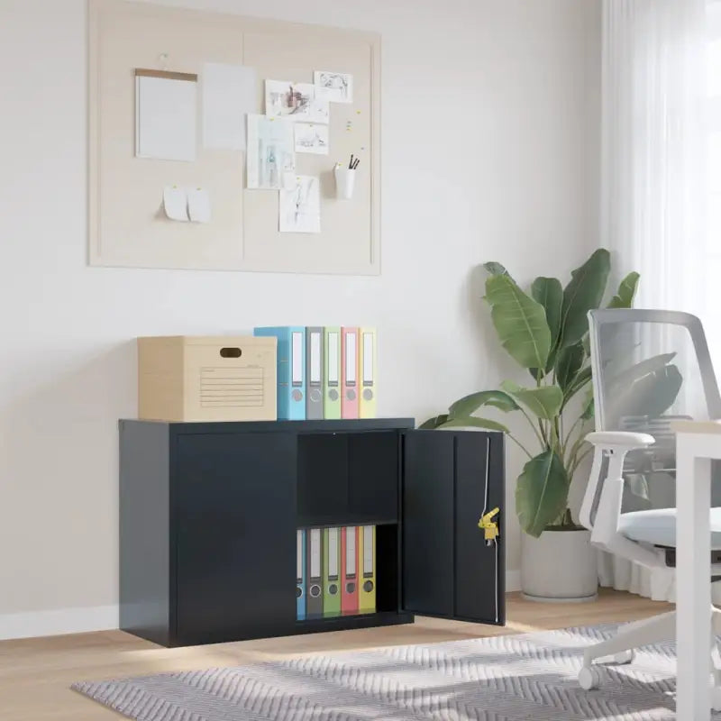 Archiefkast met verstelbare schappen voor stijlvol kantooropslag - Antraciet / 90 x 40 x 70 cm / 1 - Archiefkasten