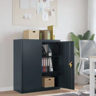 Archiefkast met verstelbare schappen voor stijlvol kantooropslag - Antraciet / 90 x 40 x 105 cm / 1 - Archiefkasten