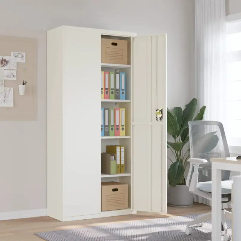 Archiefkast met verstelbare schappen voor stijlvol kantooropslag - Wit / 90 x 40 x 200 cm / 1 - Archiefkasten