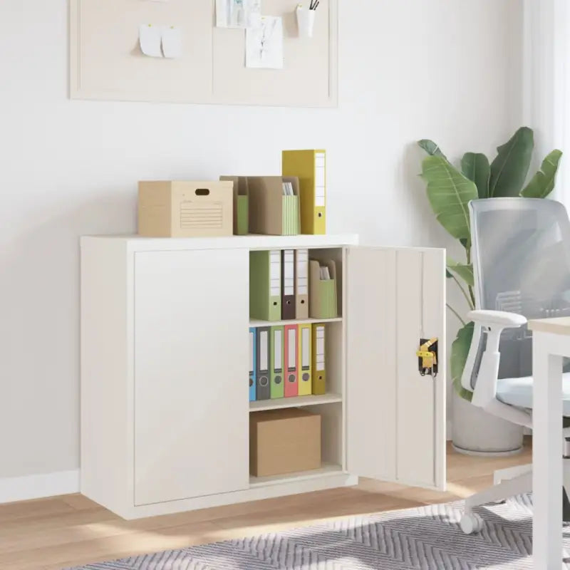 Archiefkast met verstelbare schappen voor stijlvol kantooropslag - Wit / 90 x 40 x 90 cm / 1 - Archiefkasten