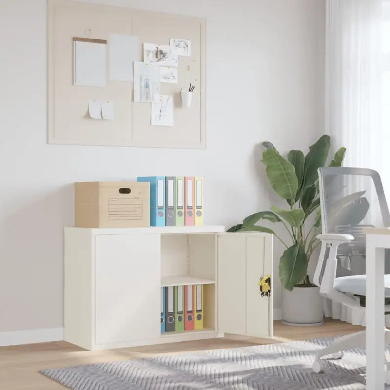 Archiefkast met verstelbare schappen voor stijlvol kantooropslag - Wit / 90 x 40 x 70 cm / 1 - Archiefkasten