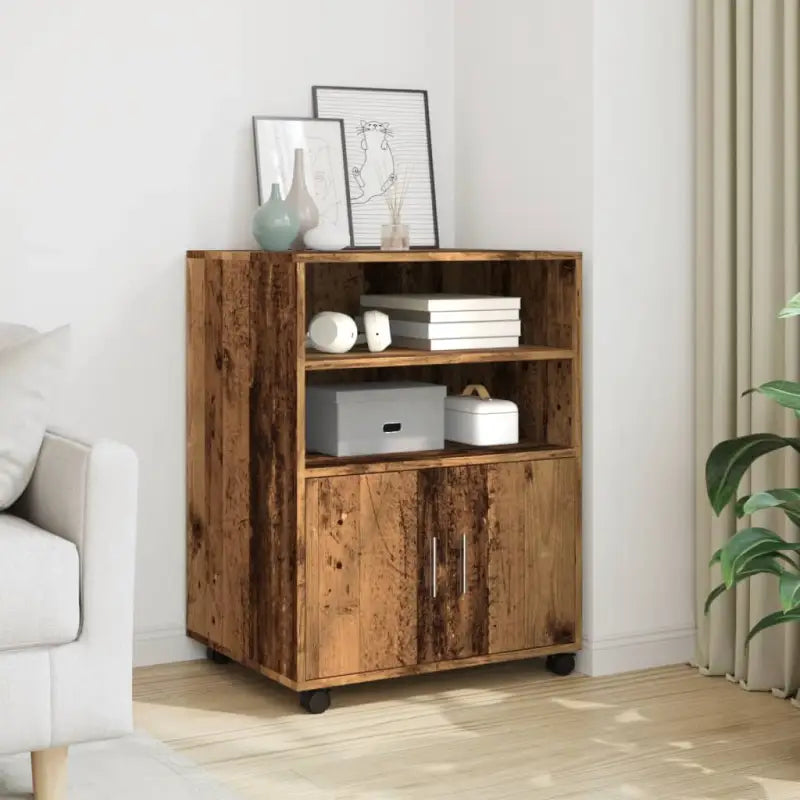 Archiefkast van bewerkt hout in grijs sonoma voor duurzame opbergruimte - Oud hout / 1 - Archiefkasten