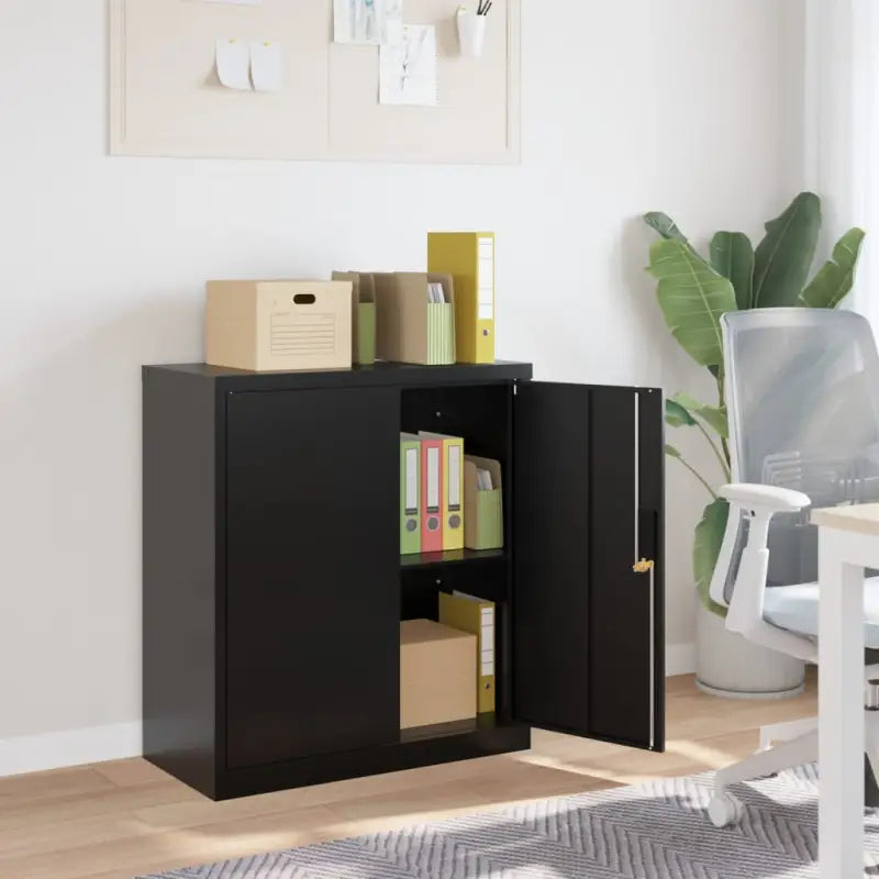 Archiefkast van gepoedercoat staal voor andere kantoorbenodigdheden - Zwart / 1 - Archiefkasten