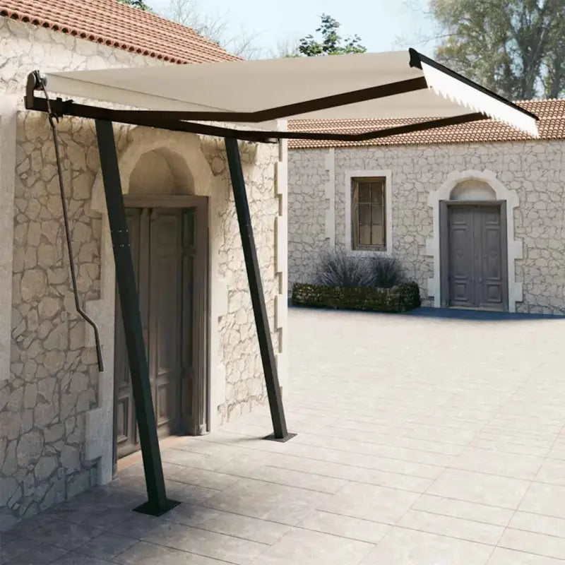 Automatische uitschuifbare luifel met gepoedercoat aluminium frame - Crème / 3 x 2.5 m / 1 - Zonwering