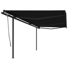 Automatische uitschuifbare luifel met gepoedercoat aluminium frame - Antraciet / 6 x 3 m / 1 - Zonwering