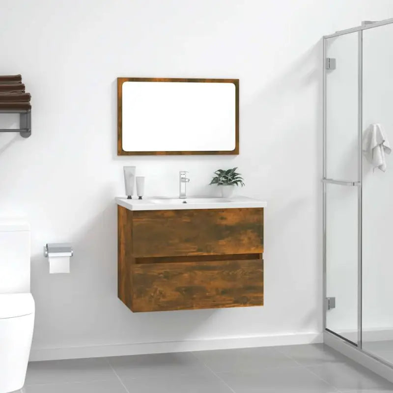 Badekamermeubelset met bewerkt hout voor een prachtige uitstraling - Badkamermeubelsets