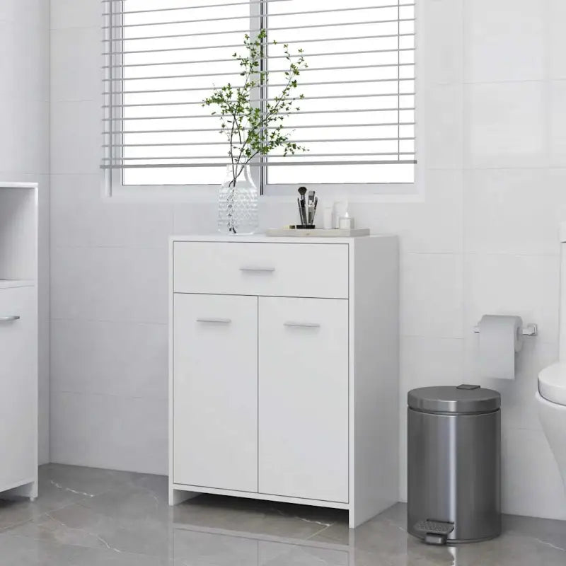 Badekamermeubelset met bewerkt hout voor extra opbergruimte - Wit - Badkamermeubelsets