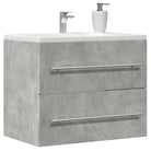 Badezimmermeubelset met stevige bewerkt hout gootsteenkast - Betongrijs / 60 x 38.5 x 48 cm - Badkamermeubelsets