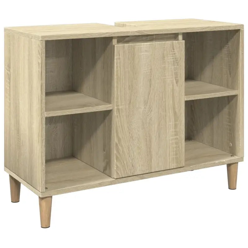 Badkamerkaptafel in bewerkt hout met Veel Opbergruimte - Badkamerkaptafels
