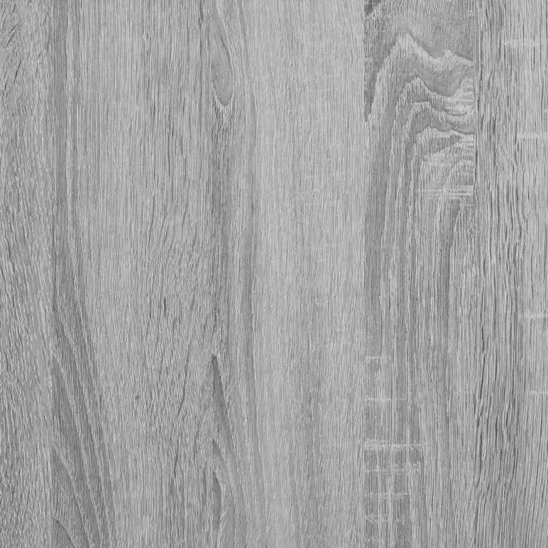 Badkamerkaptafel in grijs sonoma met bewerkt hout en stevige constructie - Badkamerkaptafels