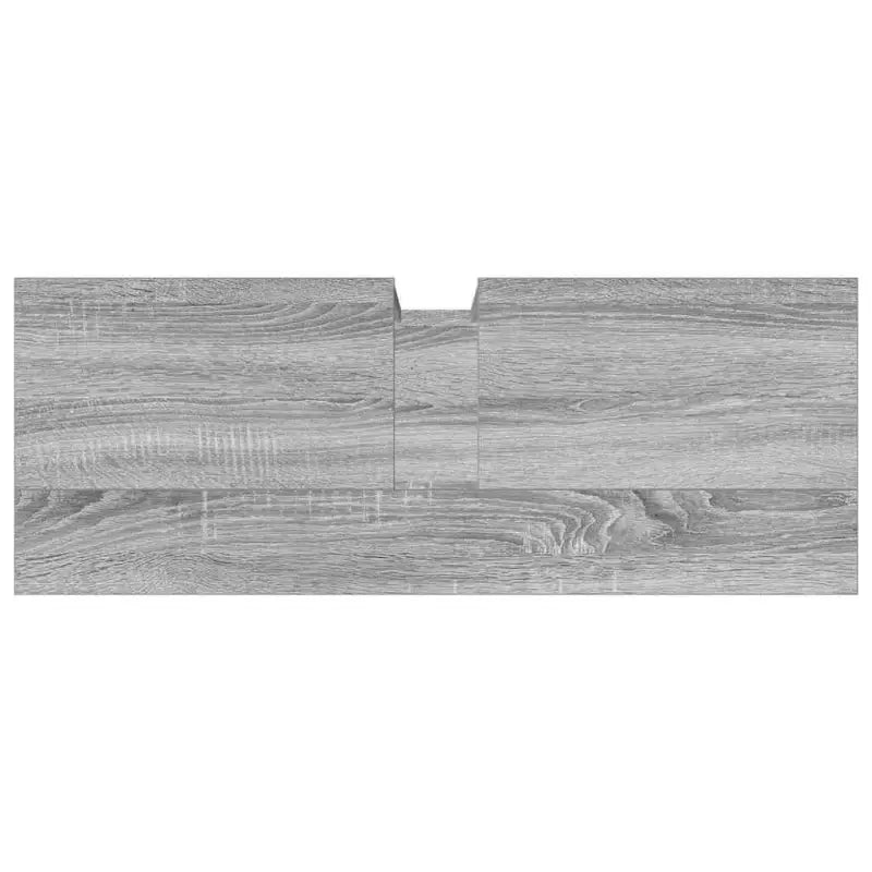 Badkamerkaptafel in grijs sonoma met bewerkt hout en stevige constructie - Badkamerkaptafels